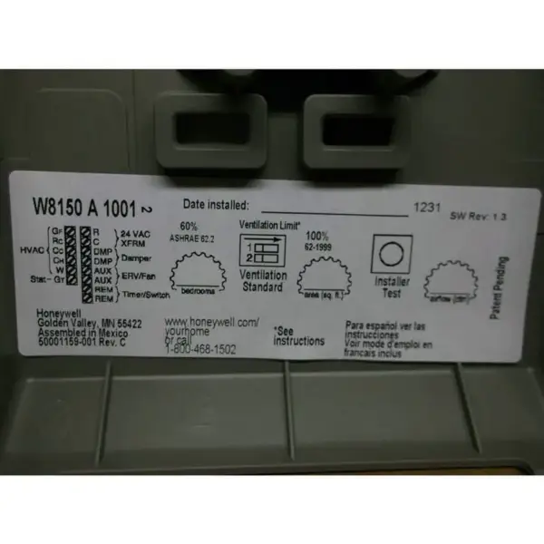 Honeywell W8150A1001