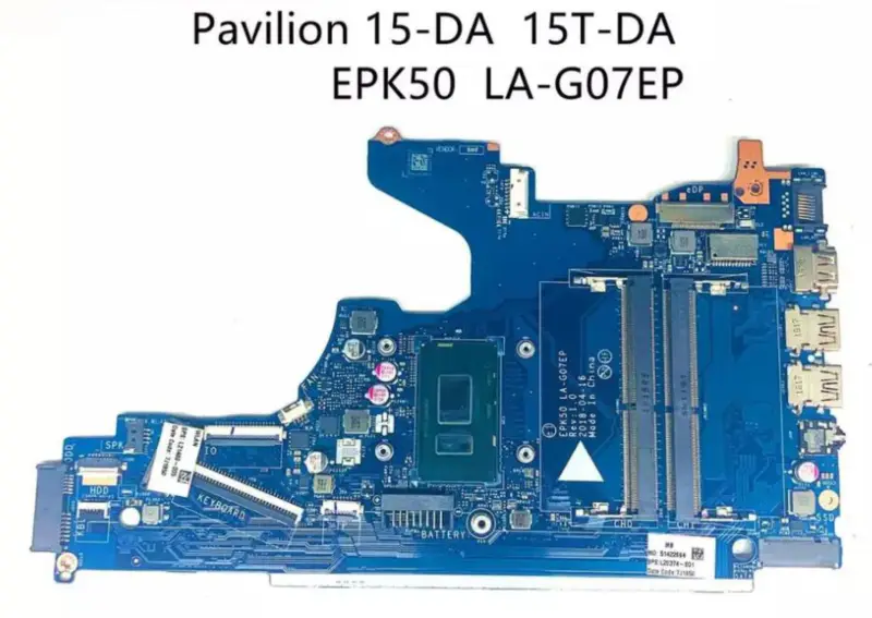 HP 15-DA L20369-001 EPK50 LA-G07DP LA-G07EP motherboard L20369-601 SR3LA I5-8250U
