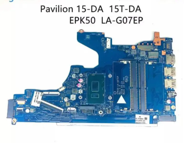 HP 15-DA 15-DA0076nr L20373-601/ L49974-601 EPK50 LA-G07EP se základní deskou pro notebooky SR3LD I3-7020U DDR4