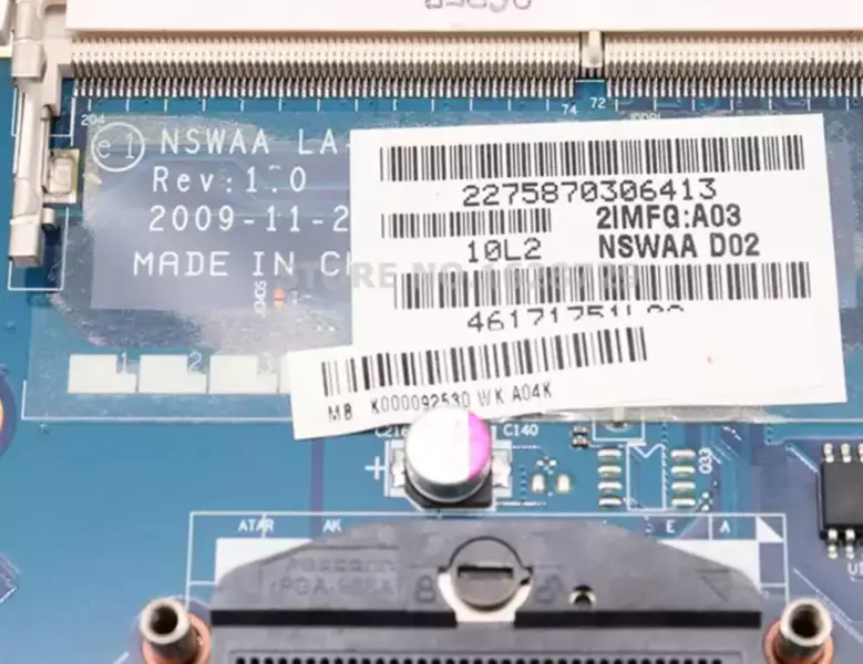 Toshiba Satellite L500 L505 15.6'' K000092530 NSWAA LA-5322P HM55 HD4650 GPU DDR3 Základní deska pro notebooky