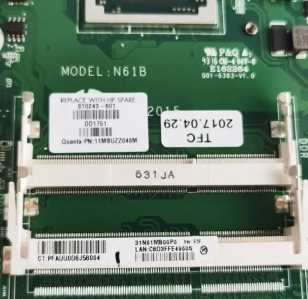 HP Pavilion 23-Q DAN61BMB6E0 810243-601 Motherboard