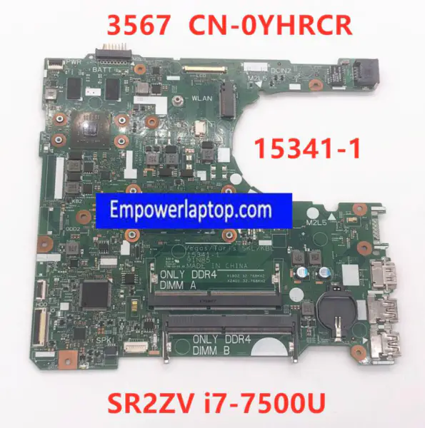 DELL 3567 15341-1 CN-0YHRCR Motherboard I7-7500U
