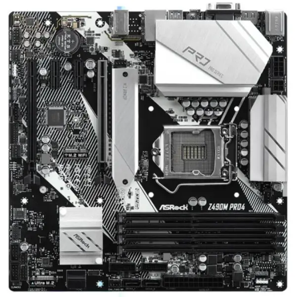 ASRock Z490M Pro4 Základní deska LGA 1200 DDR4 PCI-E 3.0 128GB Z490 1200 USB3.1 Gen1 CPU ATX