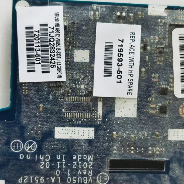 Základní deska HP Envy 4-1203ea 6T-1200 719593-501 719593-001 719593-601 LA-9512P s i5-3337U