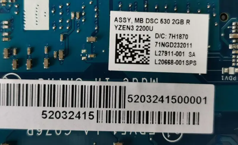 Základní deska HP 15-DB EPV51 LA-G076P