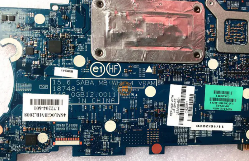 Hp X360 CONVERT 15-DR L63888-601 L63888-001 18748-1 448.0GB12.0011 Základní deska