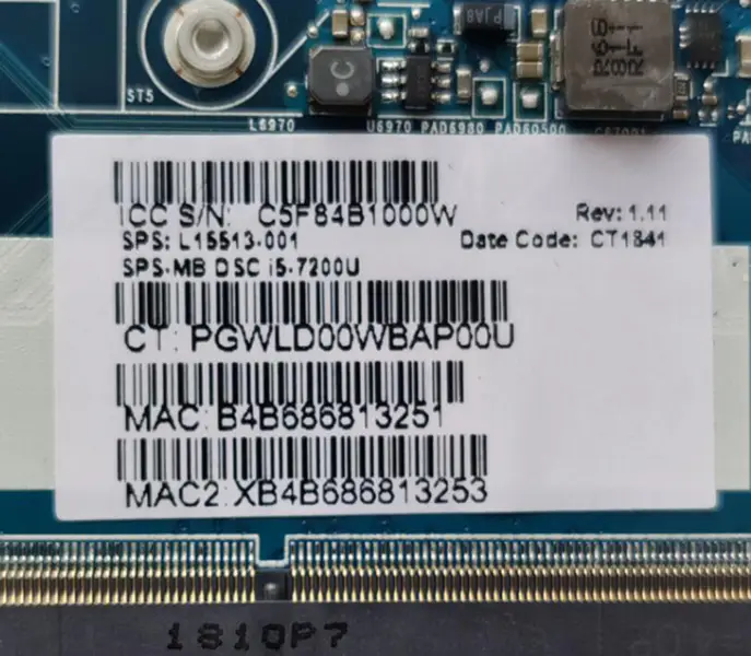 Základní deska HP EliteBook 840 G5 L15513-001 6050A2945601-MB-A01