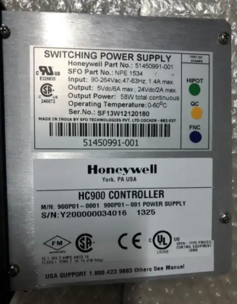 Honeywell 900P01-0001 900P01-0101 900P01-0201 napájecí zdroj