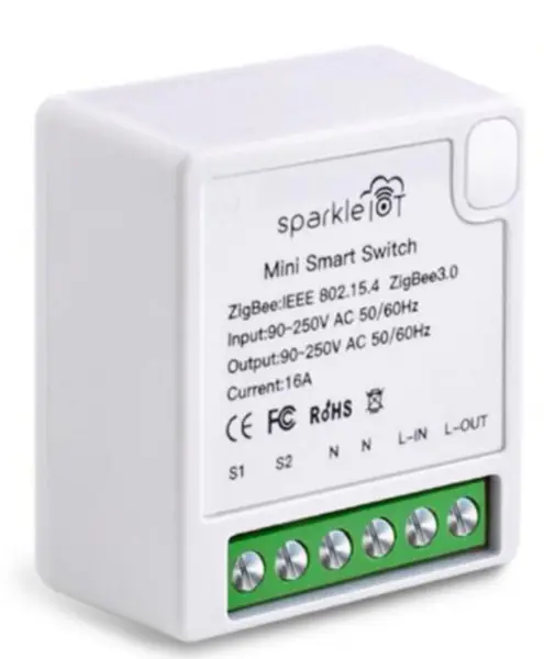 Aubess Tuya Zigbee 16A Mini Smart Switch Hlasové ovládání 2cestné