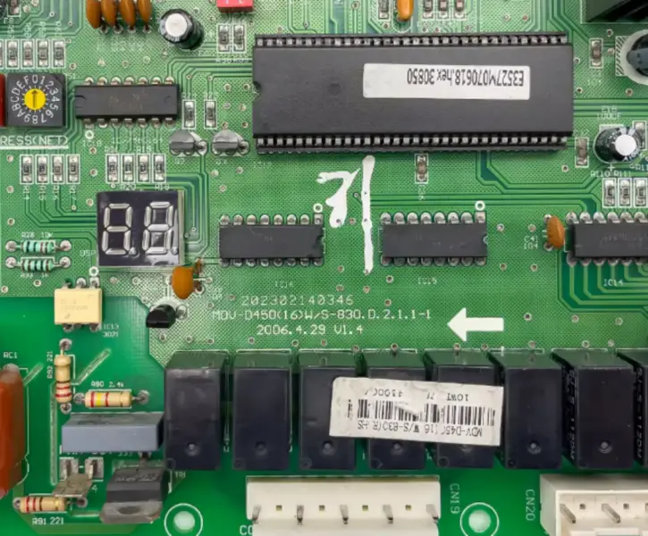 Řídicí deska klimatizace Midea MDV-D450(16)W/S-830.D.2.1.1-1 Obvod PCB 202302140346