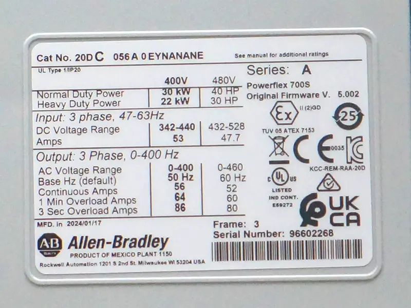 allen bradley měnič 20DC056A0EYNANANE 20DC056A0EYNANANE