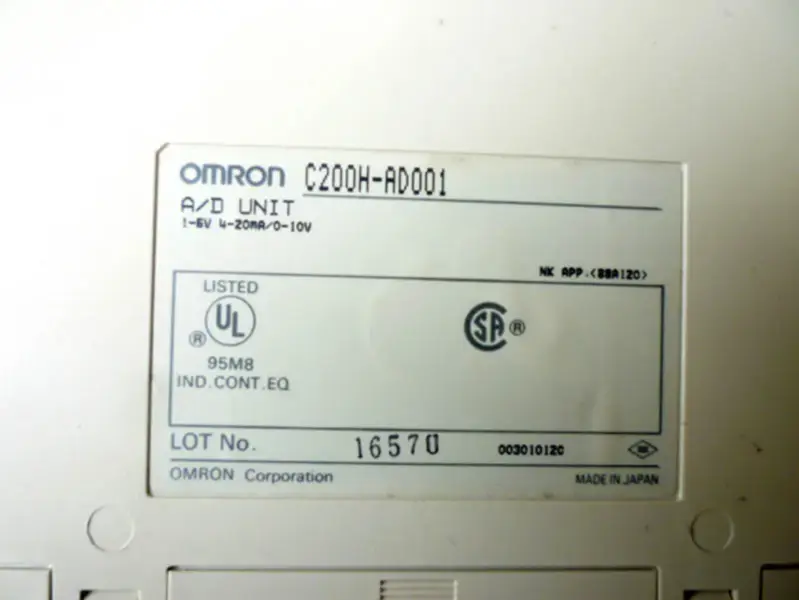 OMRON PLC C200H-AD001