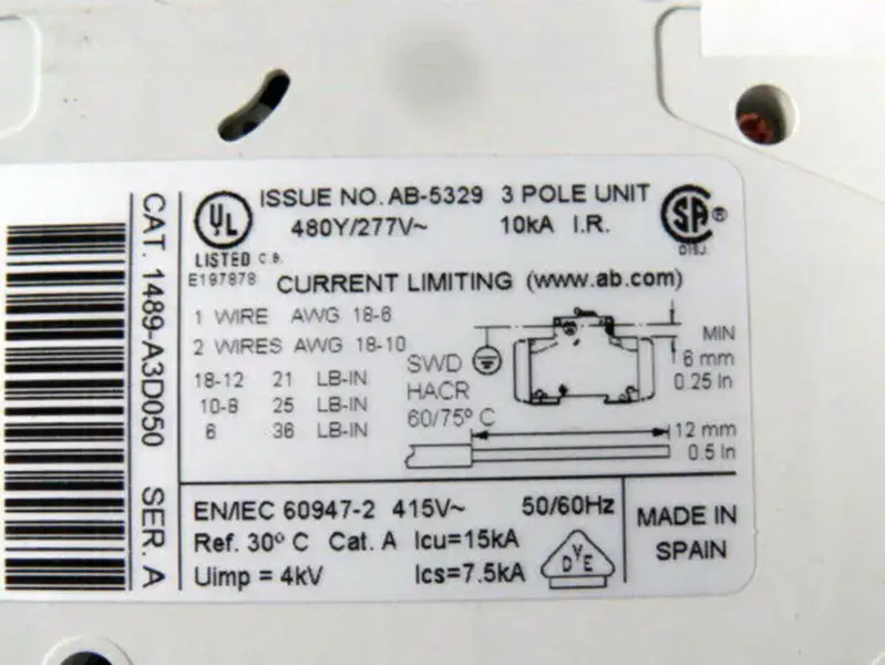 Allen-Bradley 1489A3D050