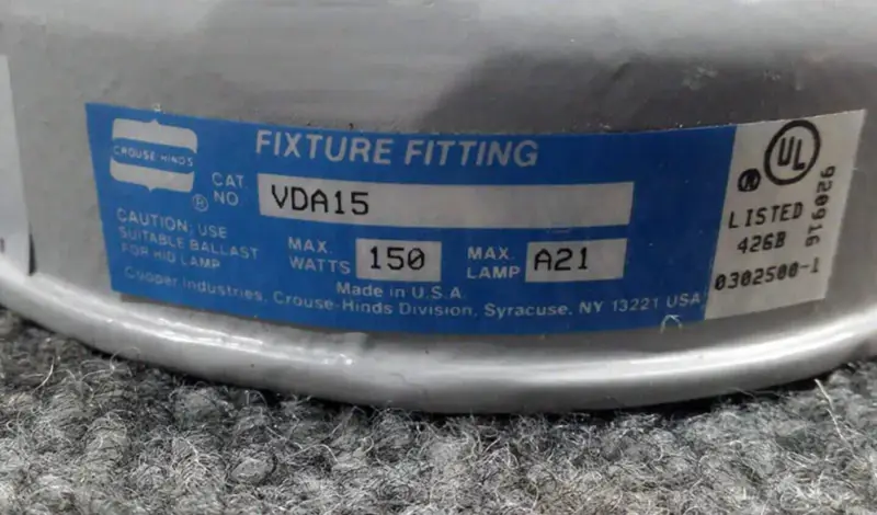 CROUSE HINDS VDA15