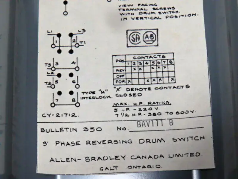 Allen-Bradley 350BAV111