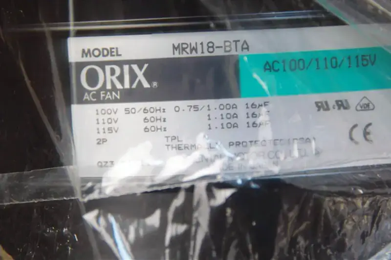 ORIX AC FAN ORIENTAL MOTOR MRW18-BTA NOVÝ MRW18