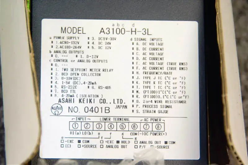 ASAHI KEIKI CO.,LTD REGULÁTOR MĚŘIDLA A3100-H-3L NE A3100