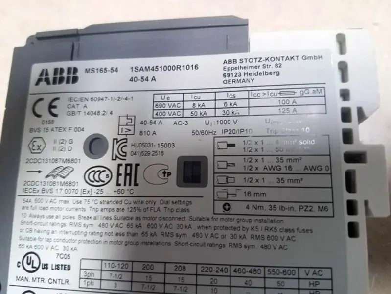 ABB MS165-54