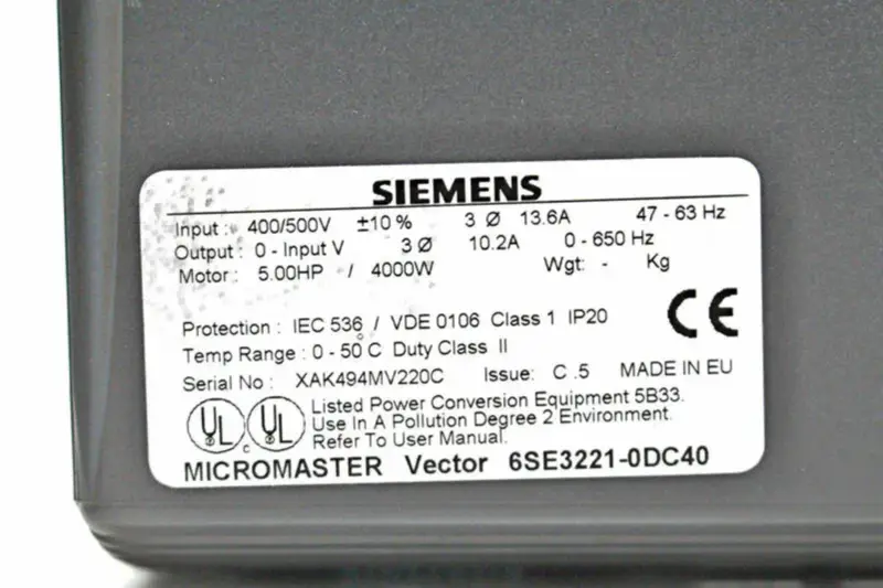 Siemens 6SE3221-0DC40