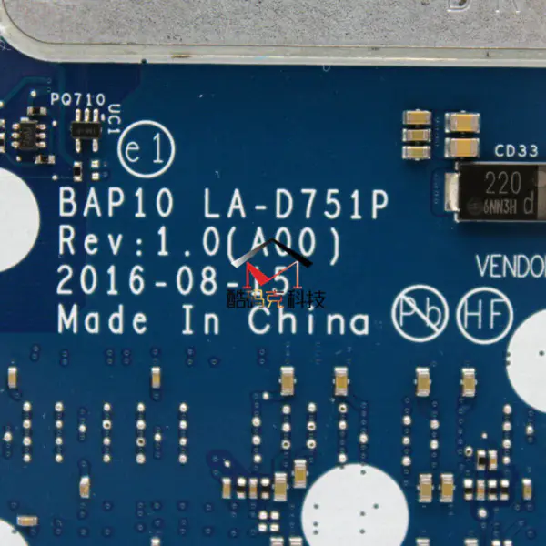 Dell LA-D751P Základní deska Dell lienware 15 R3