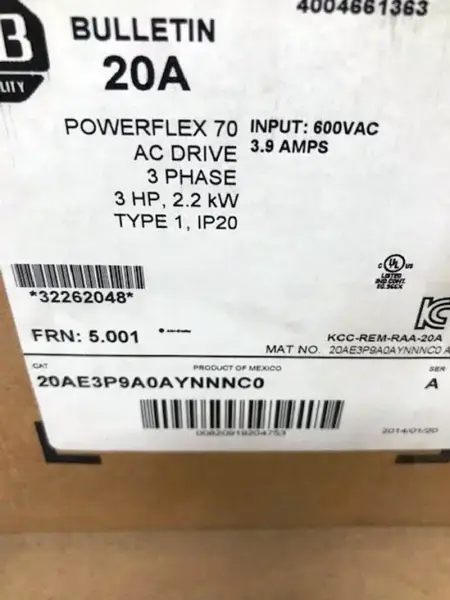 Allen-Bradley 20AE3P9A0AYNNNC0