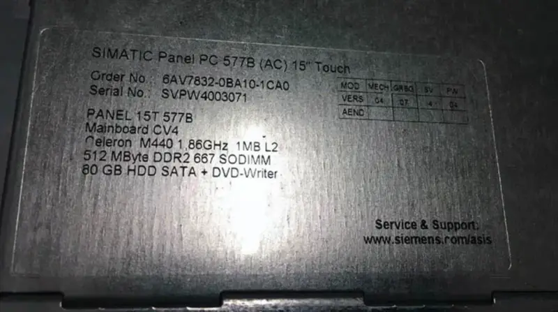 Siemens 6AV7832-0BA10-1CA0