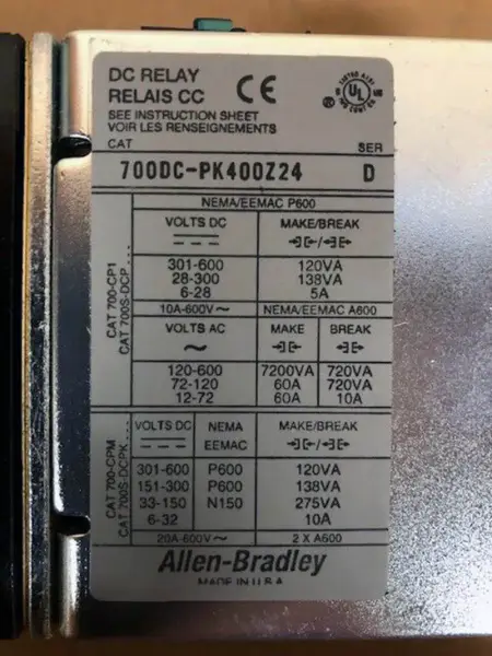 Allen-Bradley 700DCPK400Z24