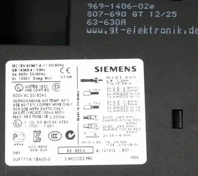 Siemens 3UF71141BA000