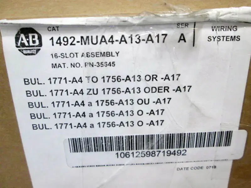 Allen-Bradley 1492-MUA4-A13-A17
