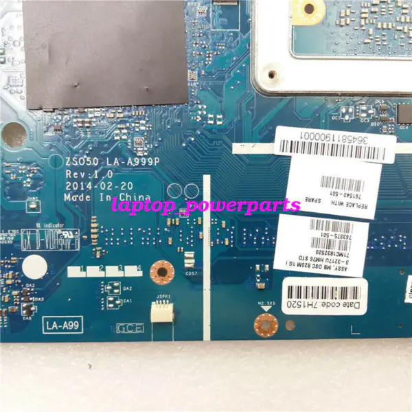HP 761540-001 250 G3 Intel HM76 I3-3217 CPU Základní deska formátu ATX