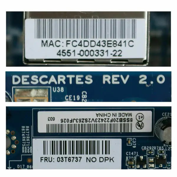 Základní deska Lenovo 03T8422