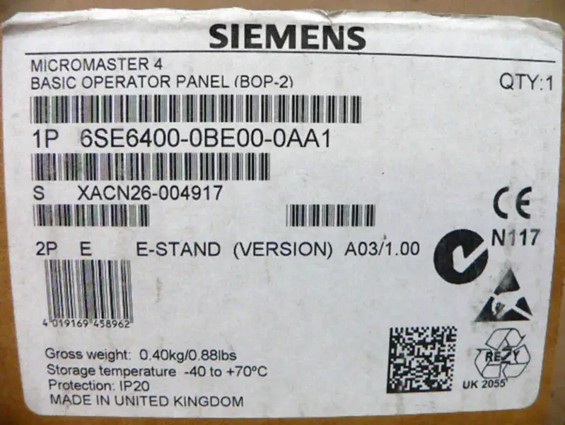 Siemens 6SE6400-0BE00-0AA1