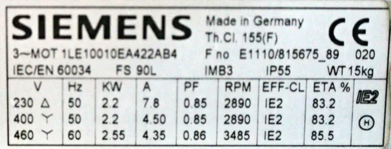 Siemens 1LE1001-0EA42-2AB4