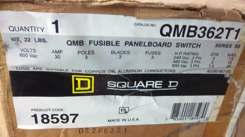 SQUARE D QMB362T1