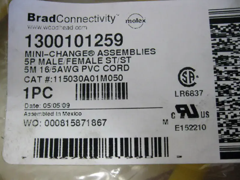 WOODHEAD 115030A01M050