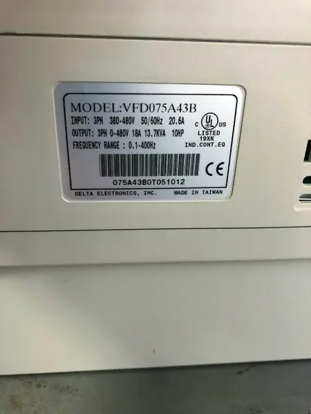 DELTA GROUP ELECTRONICS VFD075A43B