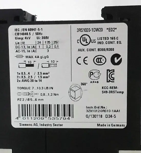 Siemens 3RS1020-1DW20