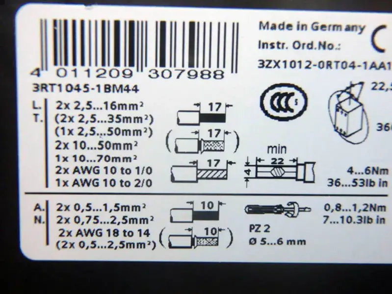 Siemens 3RT1045-1BM44