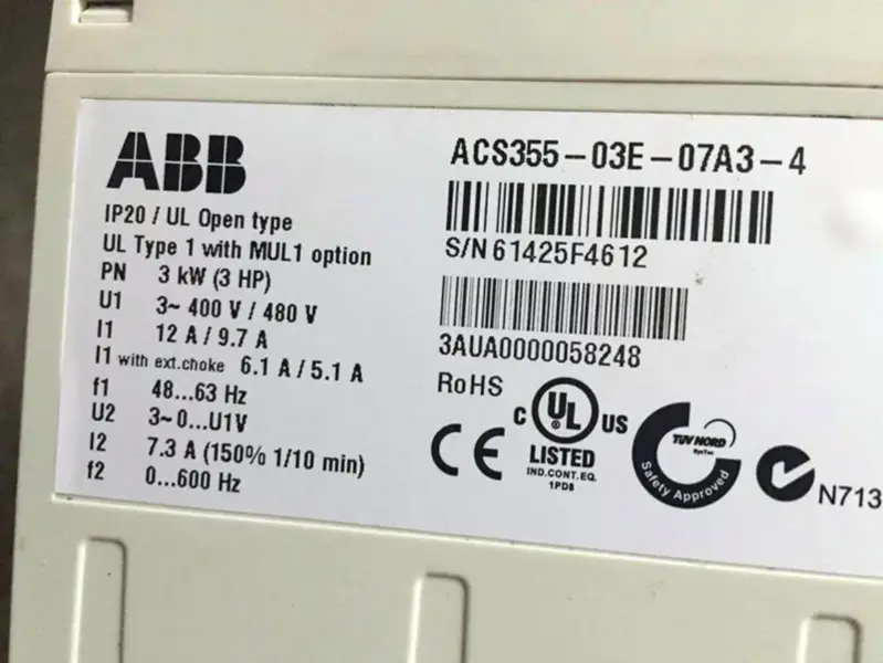 ABB ACS355-03E-07A3-4 PLC module