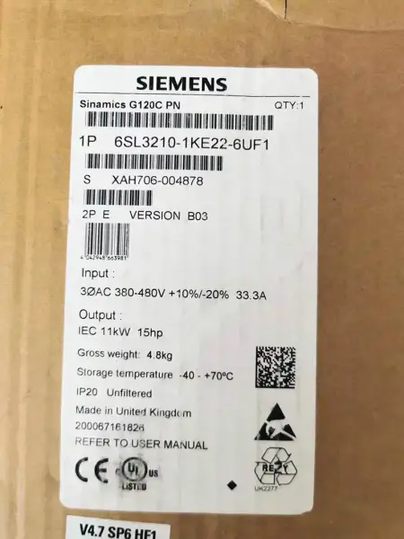 Siemens 6SL3210-1KE22-6UF1