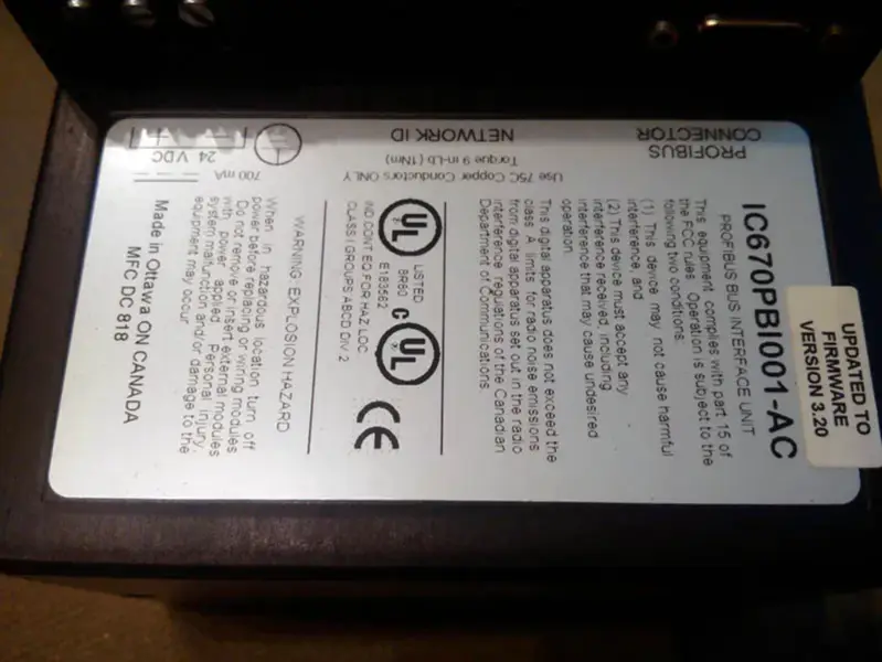 GE-Fanuc IC670PBI001-AC