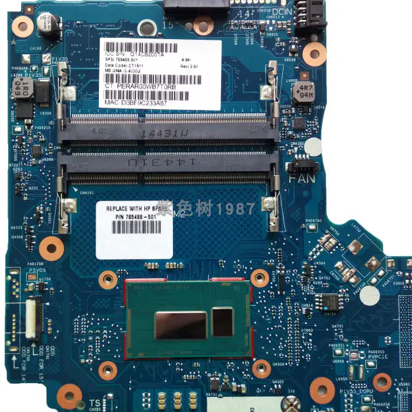 Základní deska HP 758028-001 758028-501 I3-4005U DDR3L