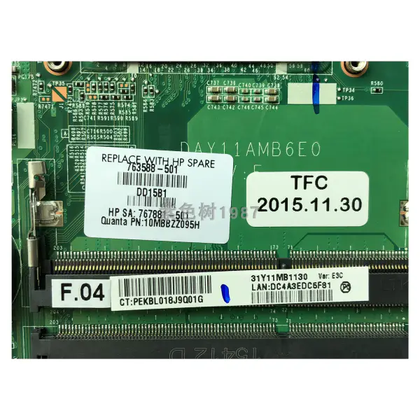 HP 782938-001 782938-501 782938-601 DAY11AMB6E0 se základní deskou I5-5200U