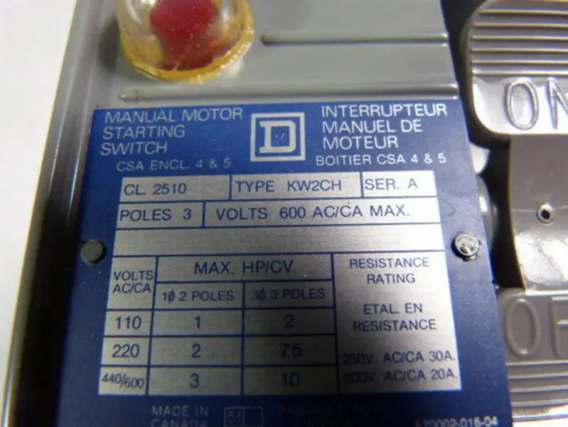 Square D 2510KW2CH
