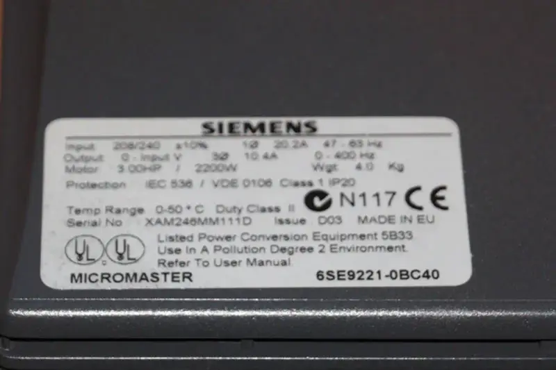 Siemens 6SE9221-0BC40