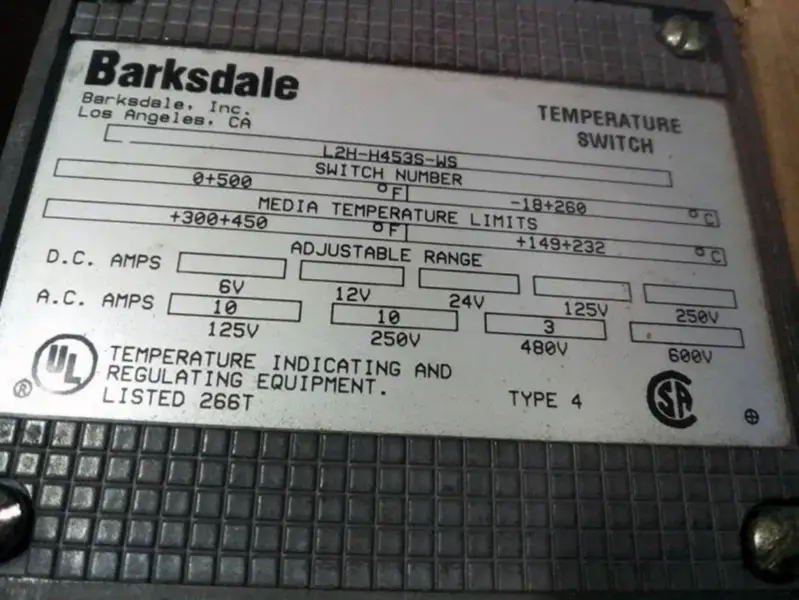Barksdale L2H-H203S-WS