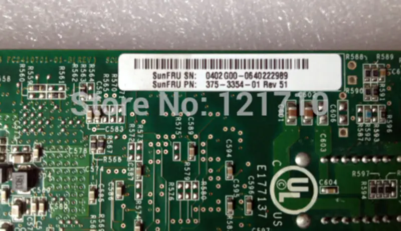 Karta Sun QLA2460 FC2410401-31 rozhraní PCI-X 2.0 4Gb FC HBA 375-3354-01 REV 51 průmyslová základní deska