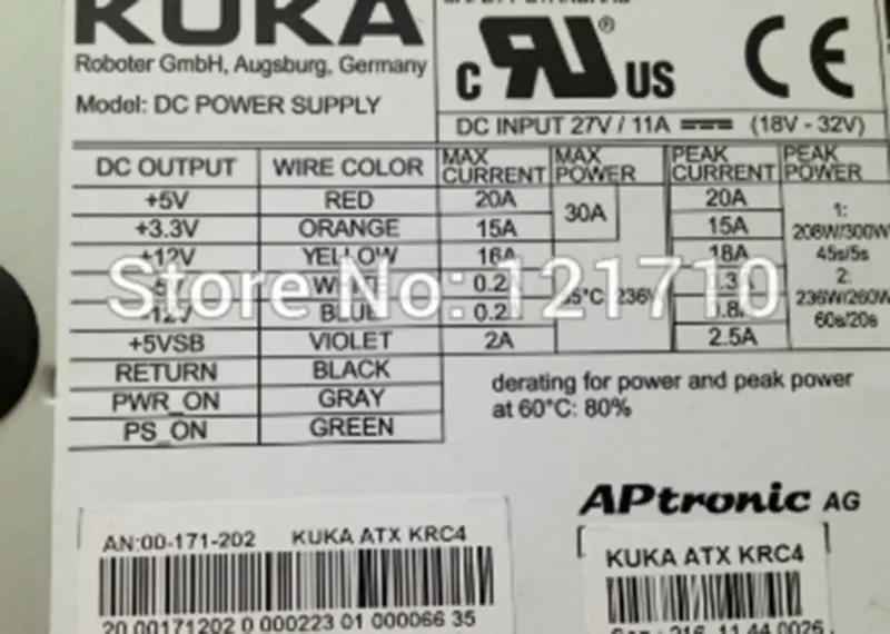 KUKA KUKA DC POWER SUPPLY 00-171-202 KUKA ATX KRC4 průmyslová základní deska