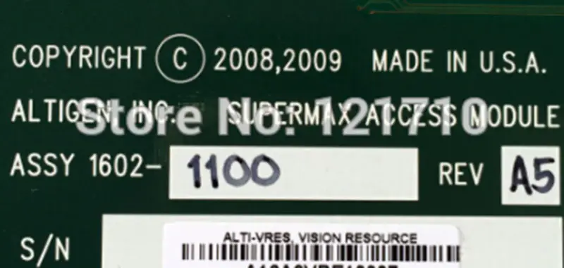 ALTIGEN SUPERMAX ACCESS MODULE 1602-1100 REV A5 ALTI-VRES VISION RESOURCE 2602-0001 REV A3 průmyslová základní deska