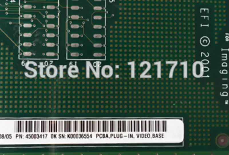 EFI Electronics EFI Electronics Imaging 45003417 I PCBA Plug in Video Card průmyslová základní deska